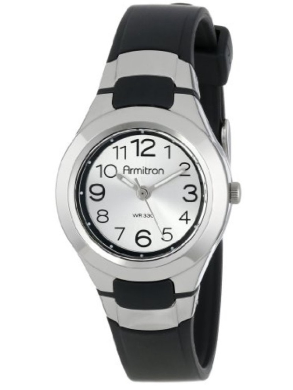 Armitron Sport Easy-to-Read Dial Resin Strap Watch Unisex 25/6418BLK - NIB
